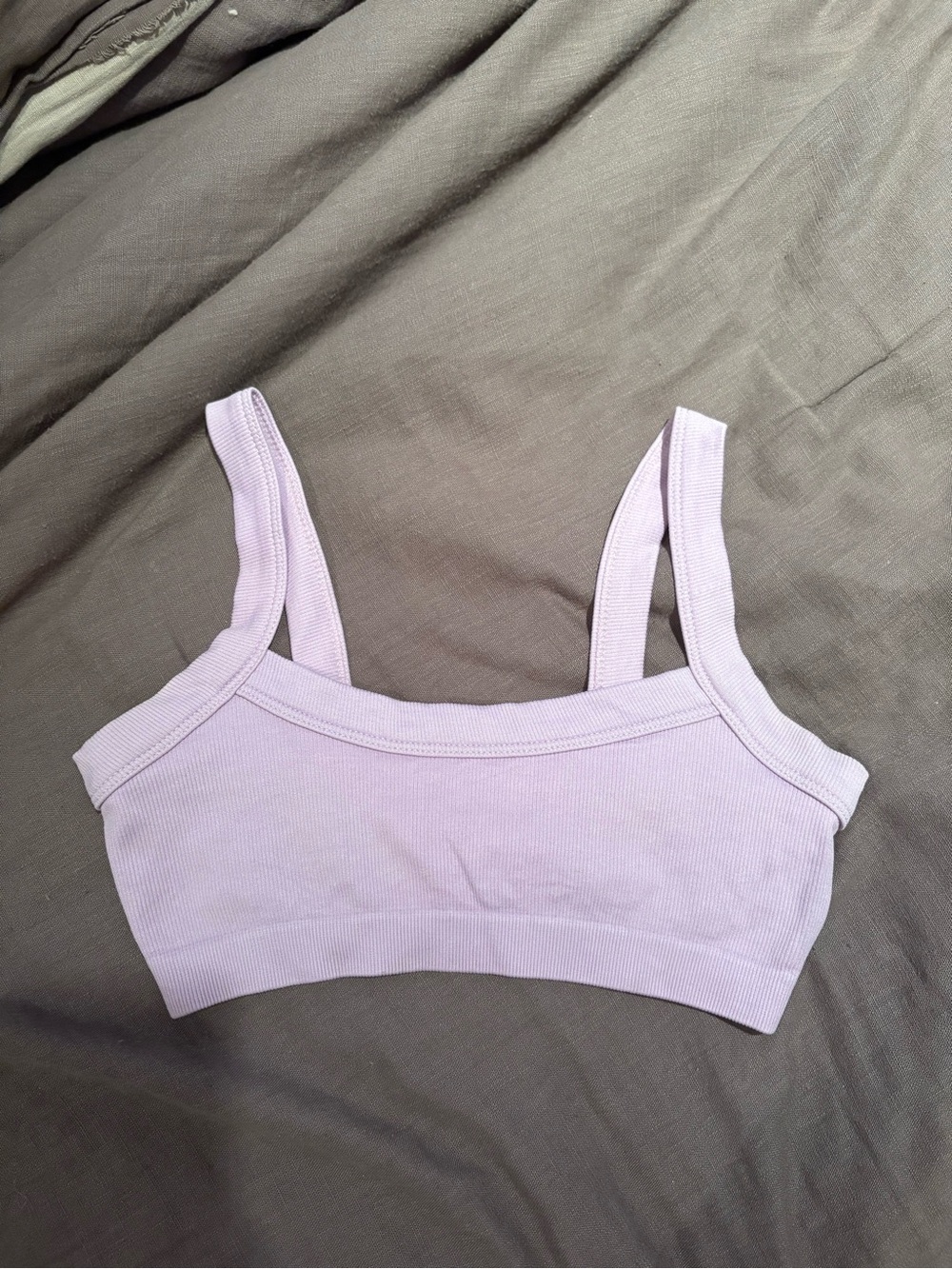 Urban Outfitters Bright Purple Ribbed Cropped Bra Top